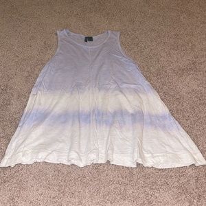 Anthropologie Purple and White Tie-Dye Tank